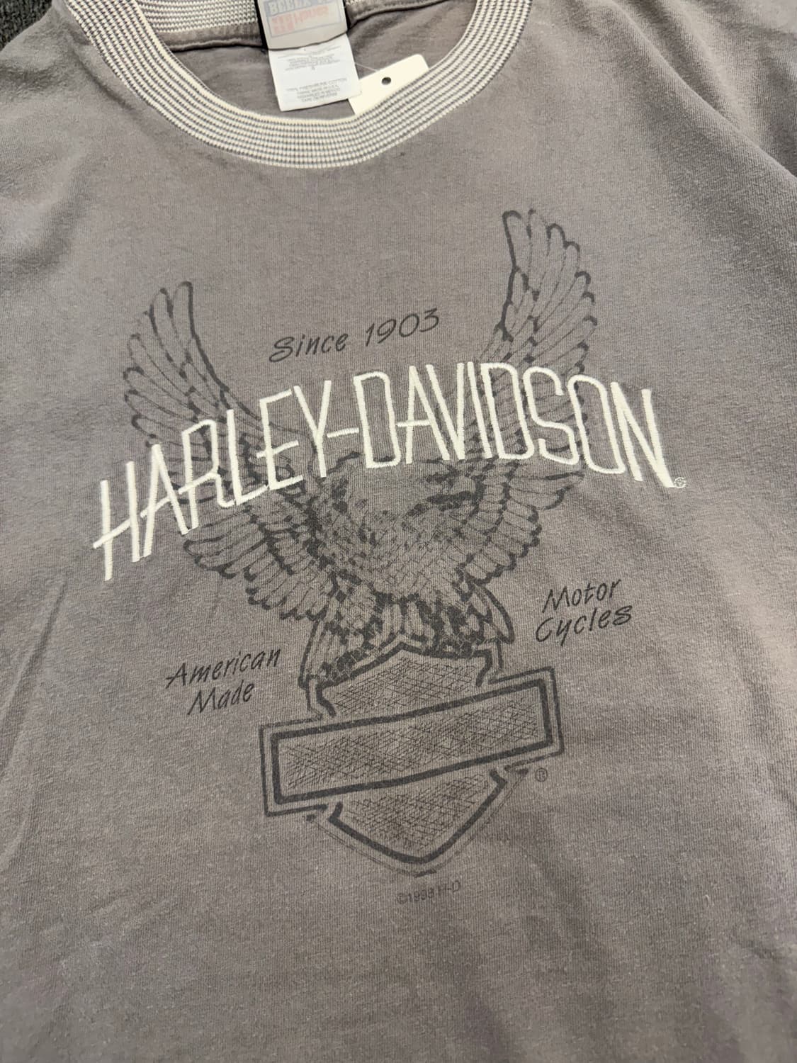 L)90’s할리데이비슨 빈티지 프린팅 Seaford Delaware 반팔 상품이미지3