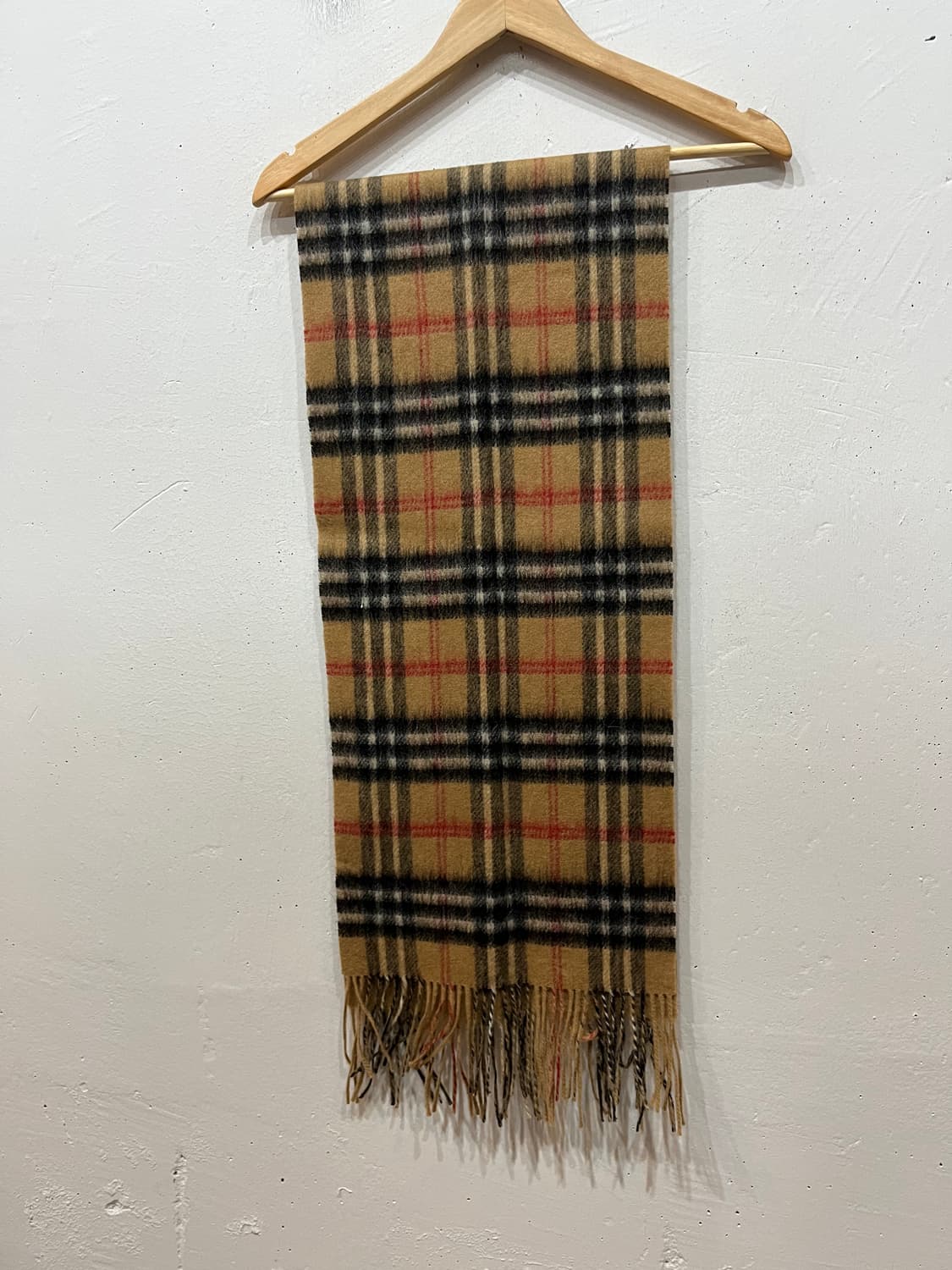 울 캐시미어 머플러 미사용품 상품이미지5