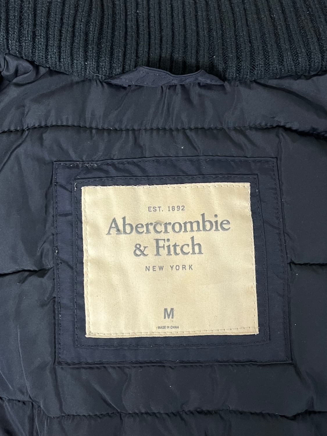 M) 아베크롬비 빈티지 파카 패딩 점퍼 네이비 상품이미지5