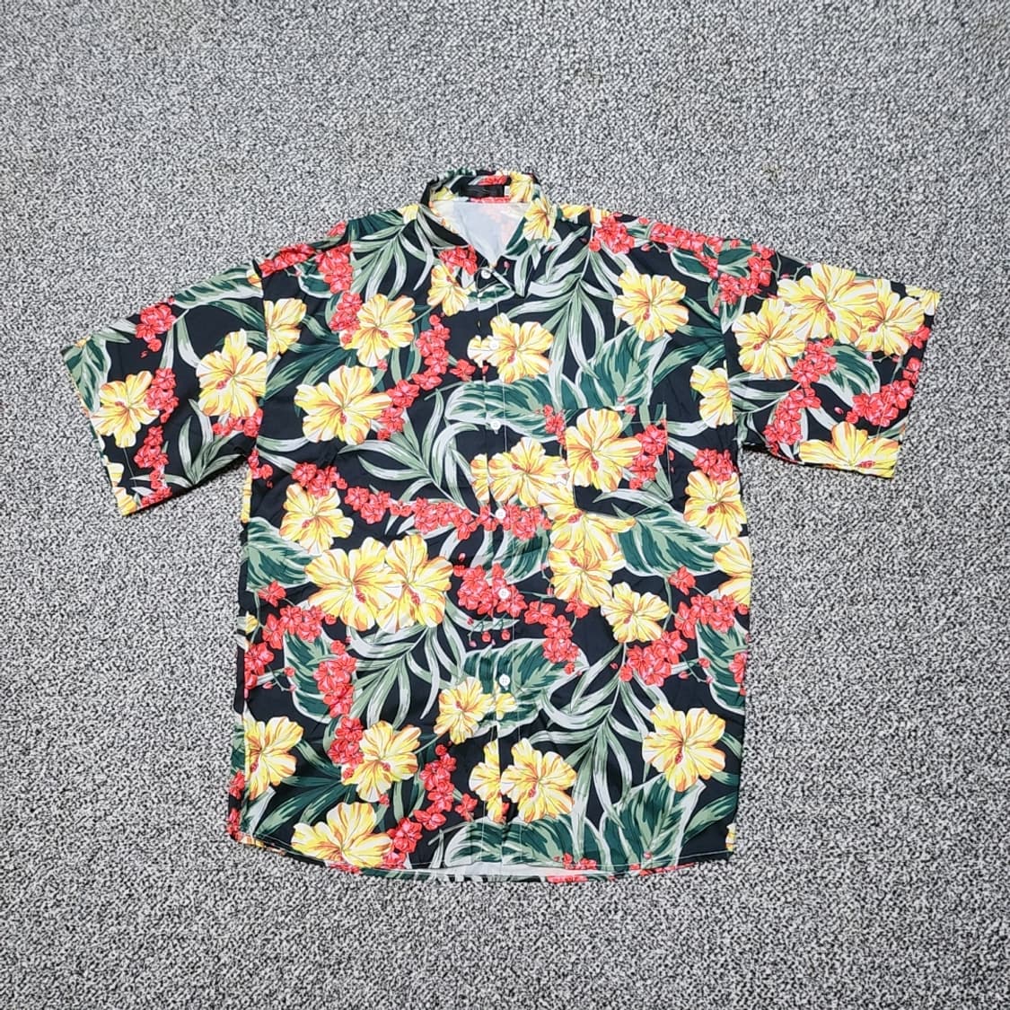 [Free] 플라워 패턴 반팔 하와이안 셔츠 (2879) 상품이미지1