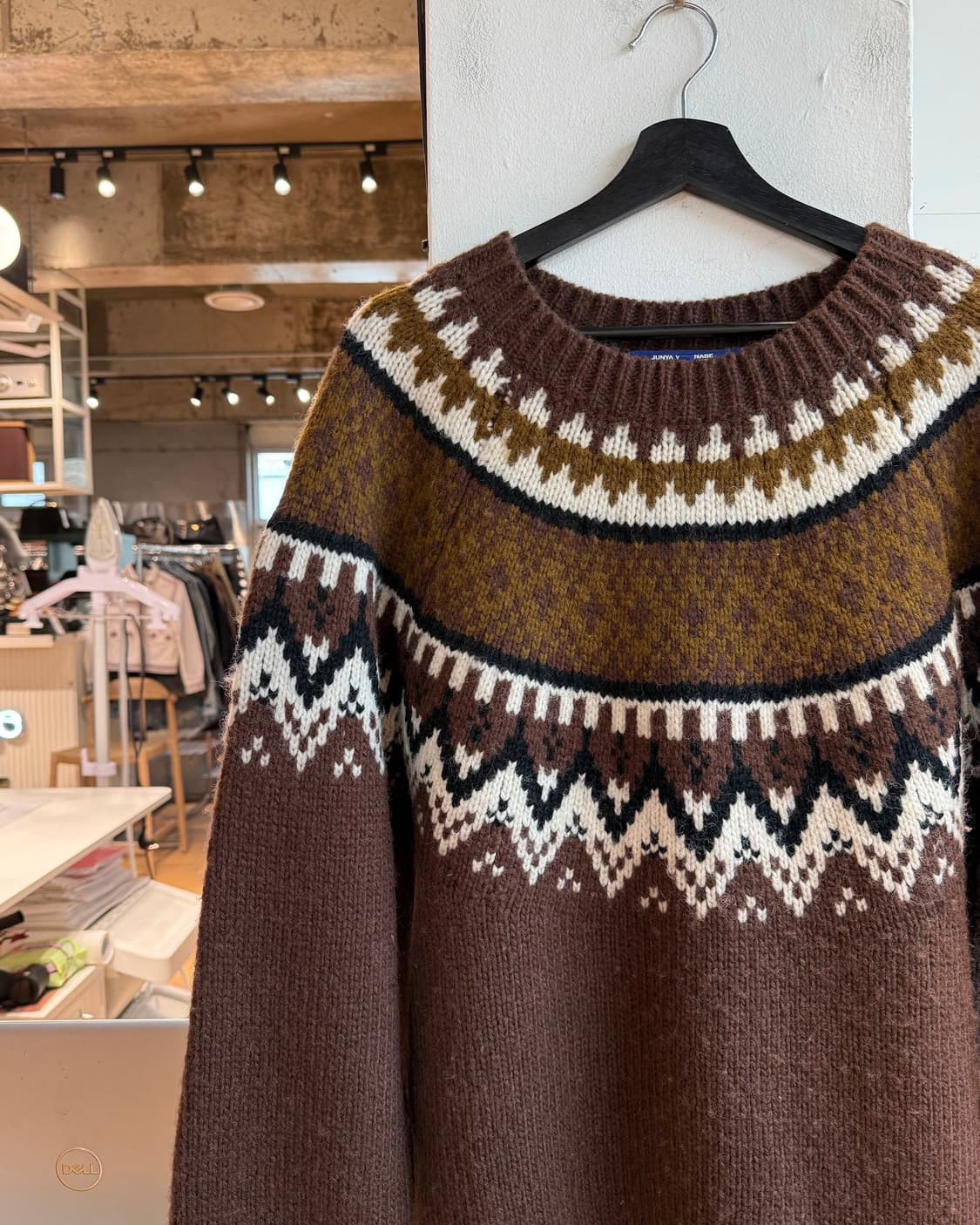 준야 와타나베 맨 브라운 노르딕 울 니트  상품이미지4