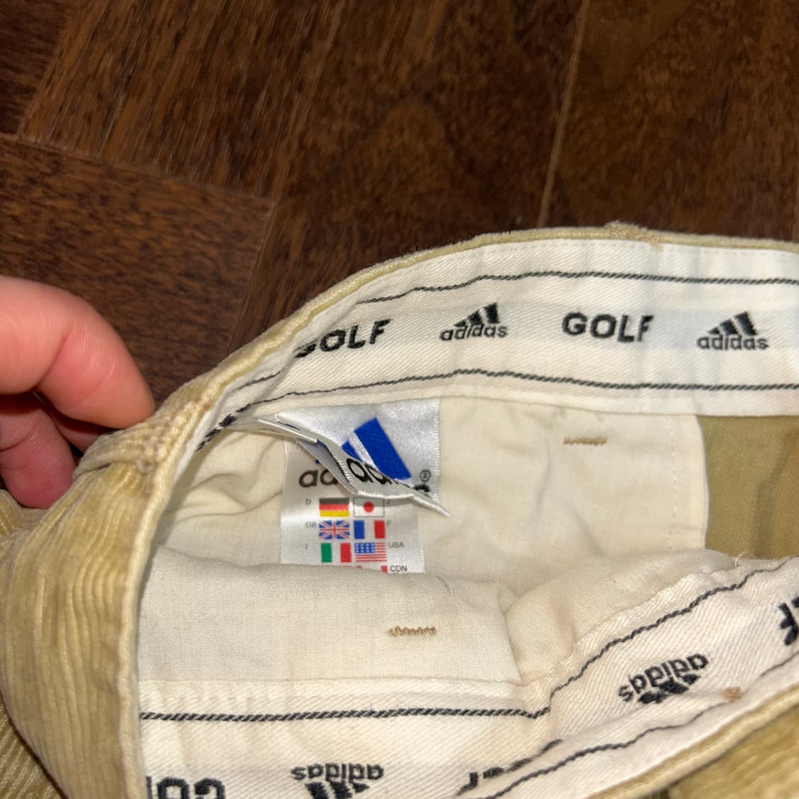 Adidas Golf Japan 아디다스 골프 코듀로이 팬츠 베이지 겨울 상품이미지9