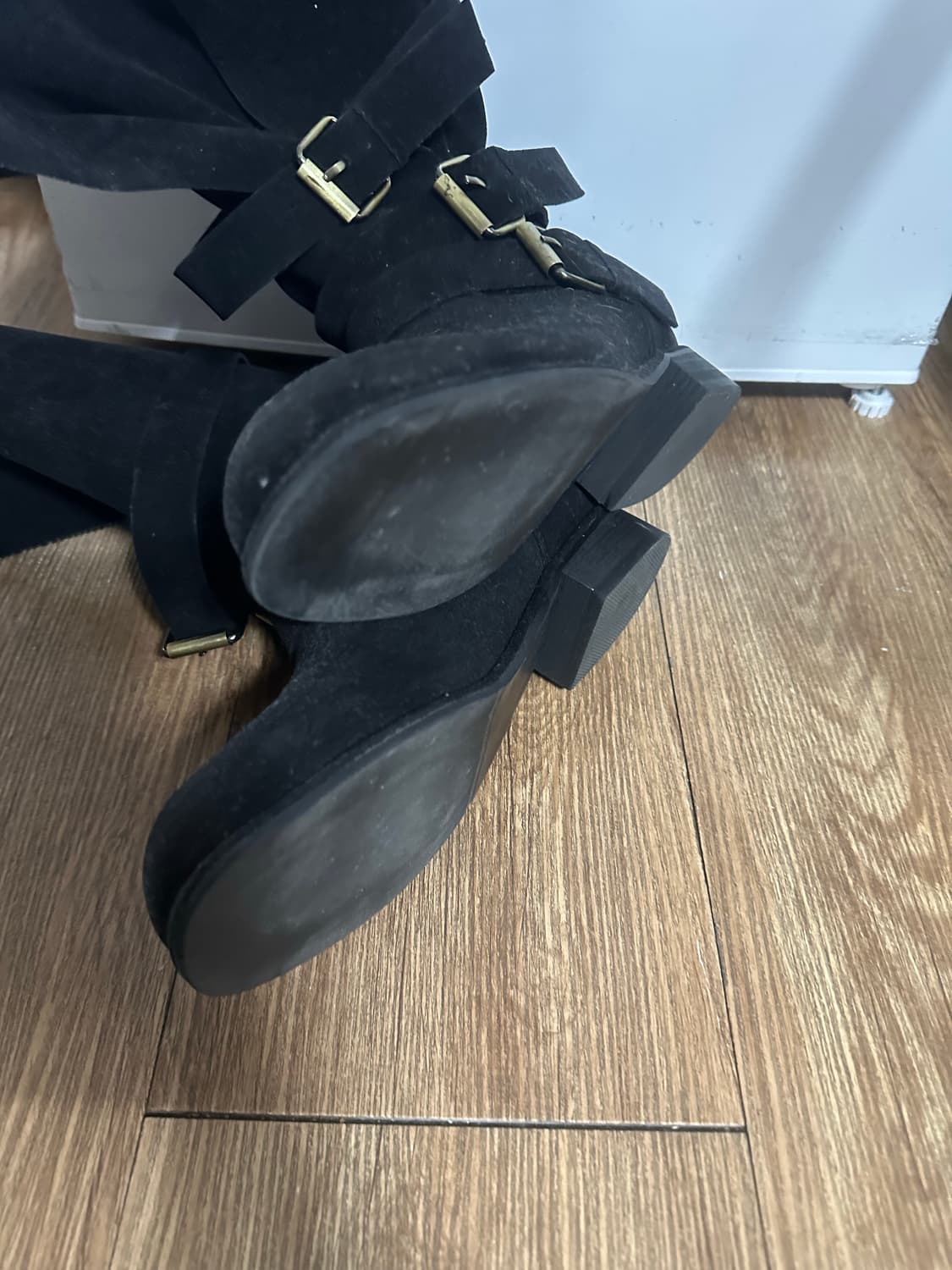 블랙 버클 스웨이드 부츠 워커 250 사이즈 상품이미지3