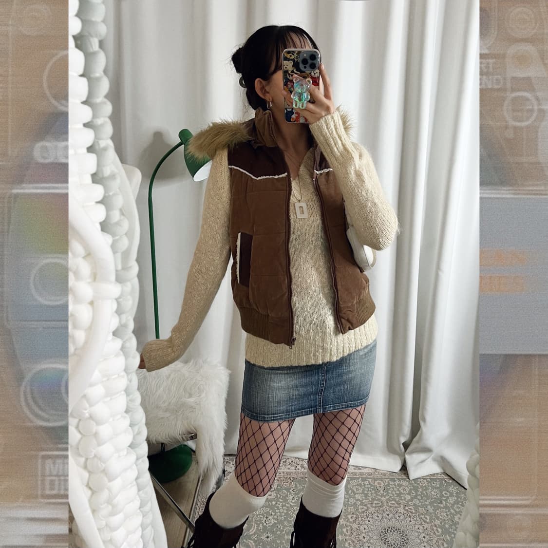 웨스턴 무드 패딩 베스트 상품이미지2