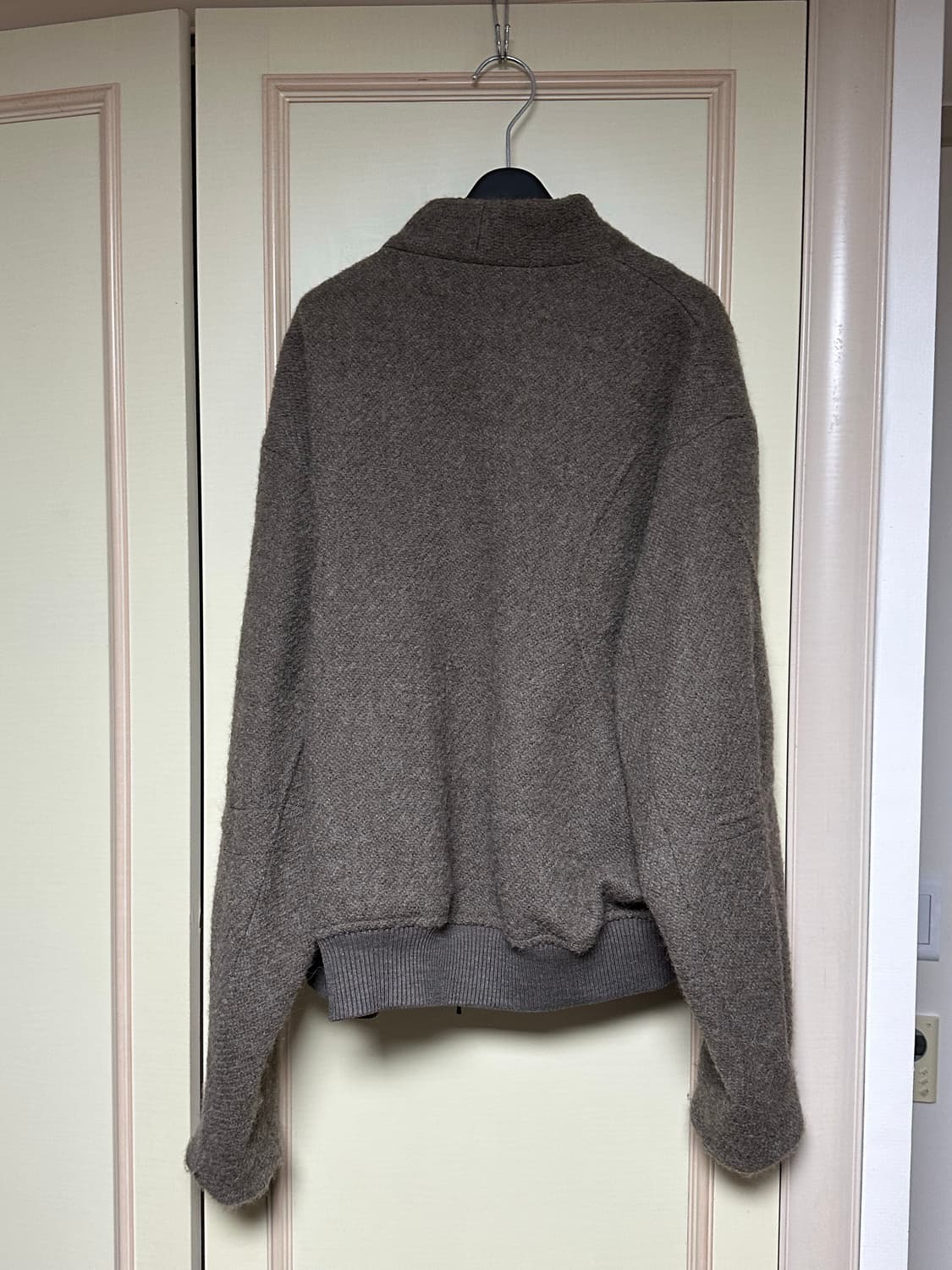 쿠어 인터널 바인딩 숄 카라 점퍼 (멜란지베이지) L 상품이미지4