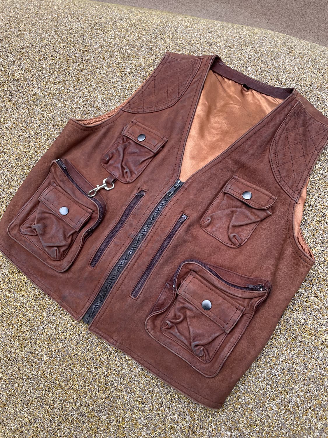 빈티지 가죽 베스트 상품이미지1