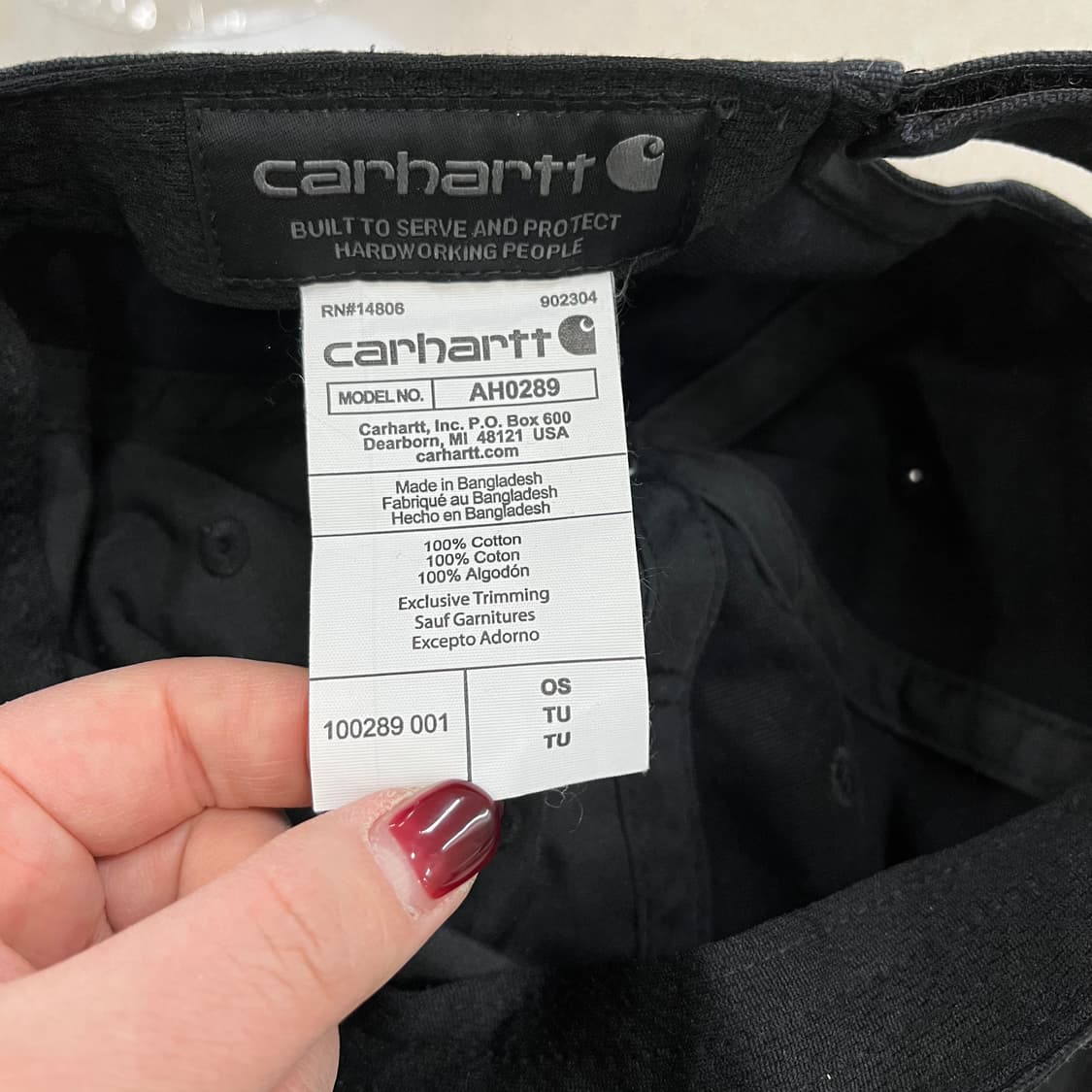 [OS] 칼하트 블랙 오데사 캔버스 볼캡 모자 0116M1 상품이미지4