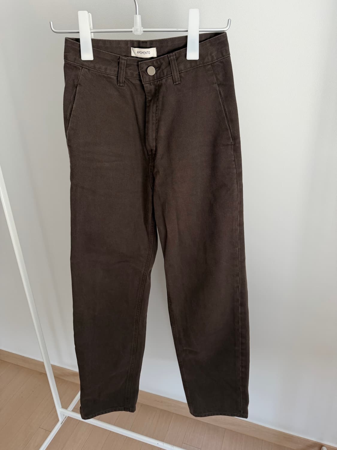 Amomento 코튼팬츠 브라운 상품이미지1