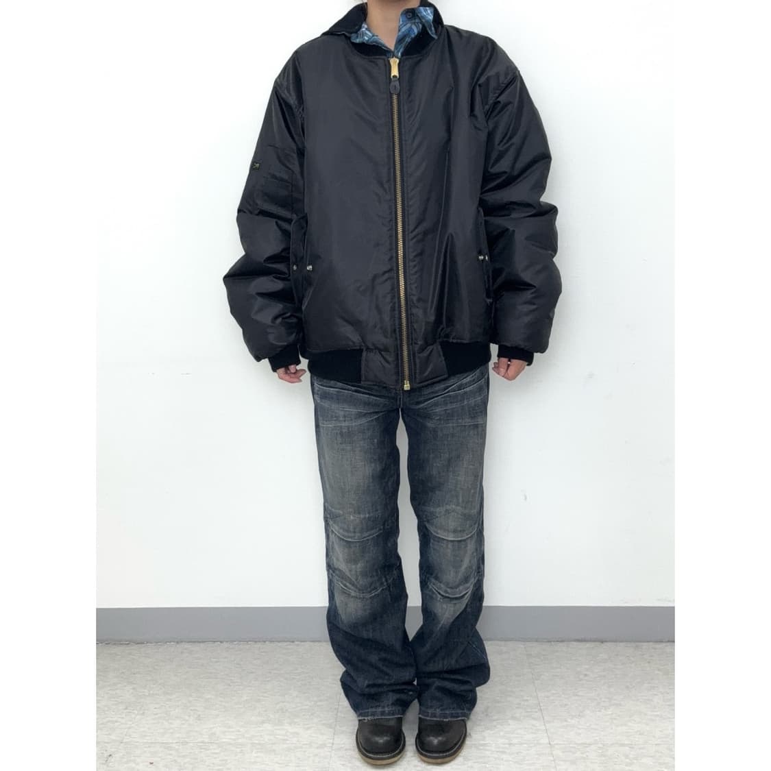 빈티지 블랙 MA-1 블루종 상품이미지4