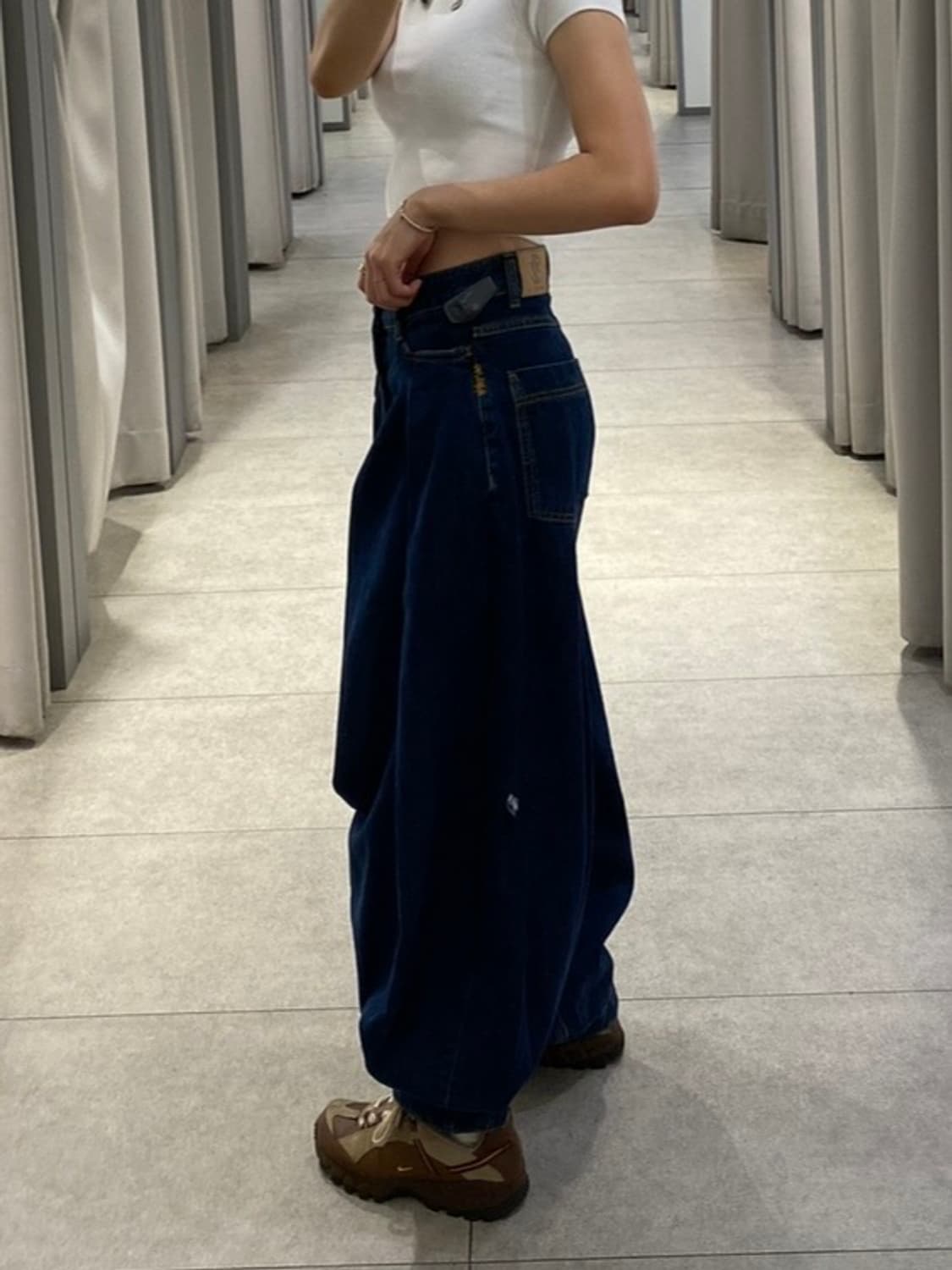 자라 아더에러 와이드 레그 진 블루 상품이미지5