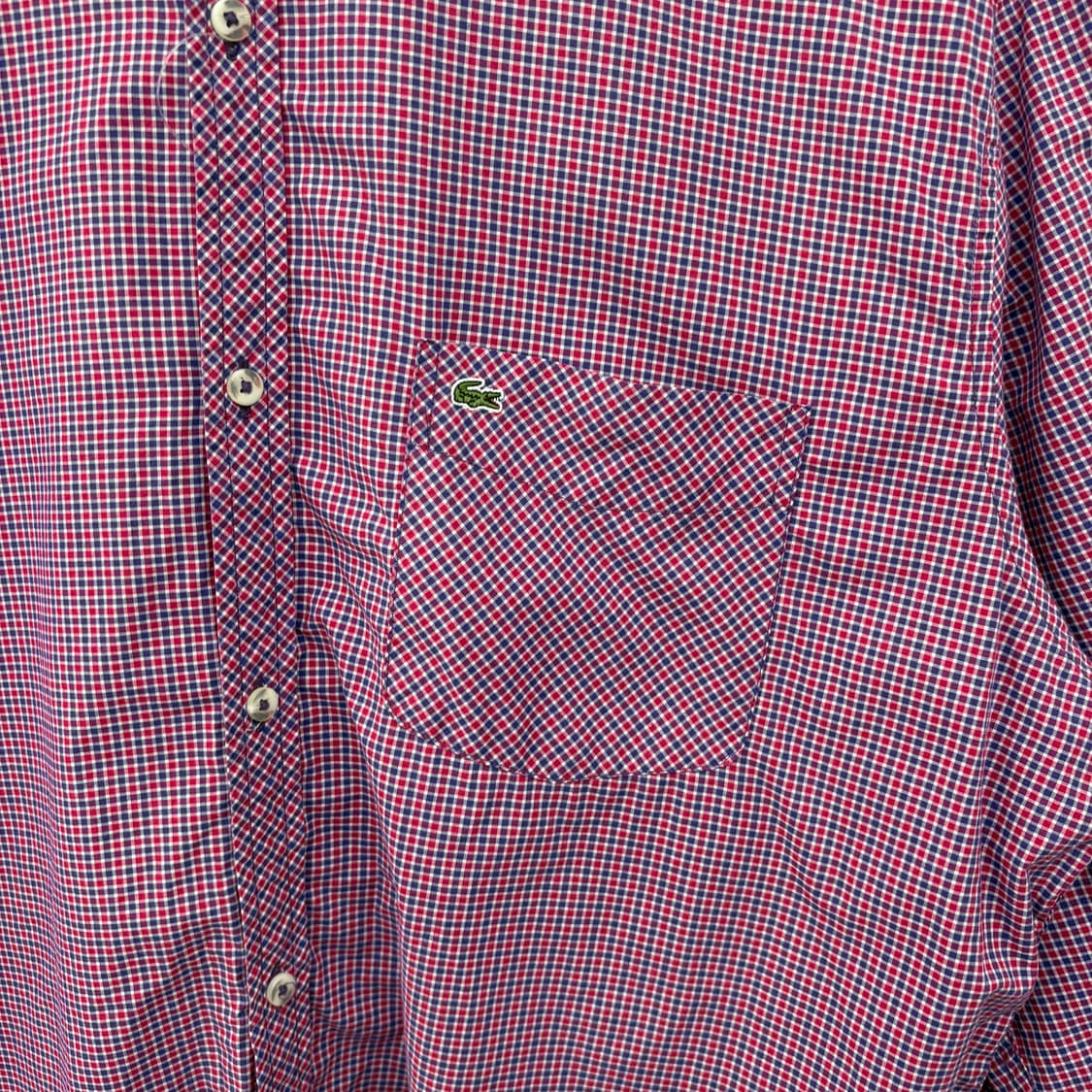 라코스테 깅엄 체크 셔츠 남성L 상품이미지2