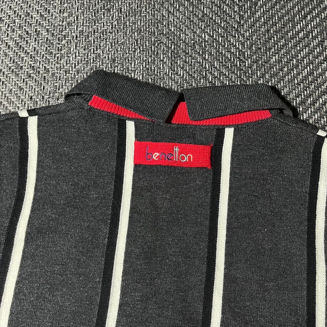 [S] BENETTON 베네통 스트라이프 카라 니트 상품이미지5