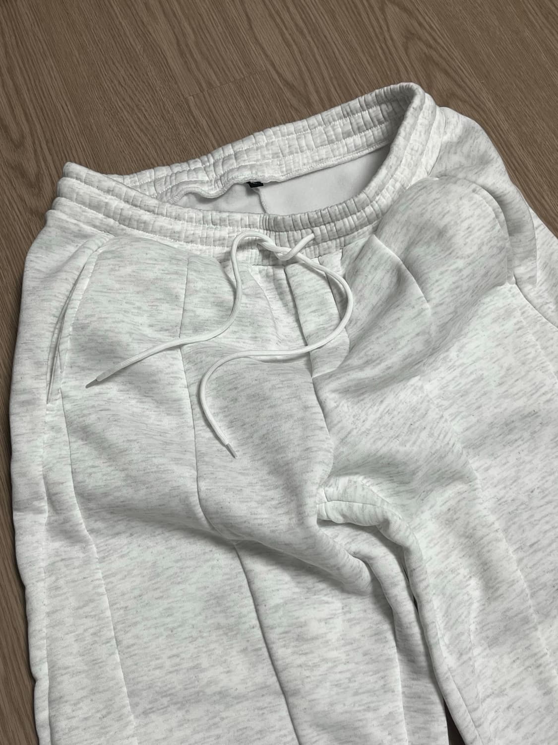 [새상품] 백멜란지 기모 와이드 벌룬 팬츠 트레이닝 상품이미지3