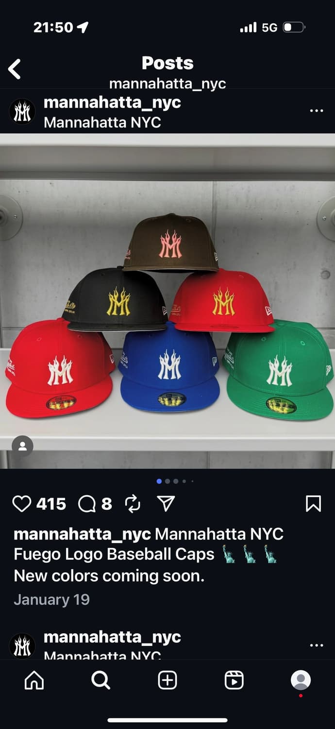 Mannahatta nyc fuego hat 상품이미지3