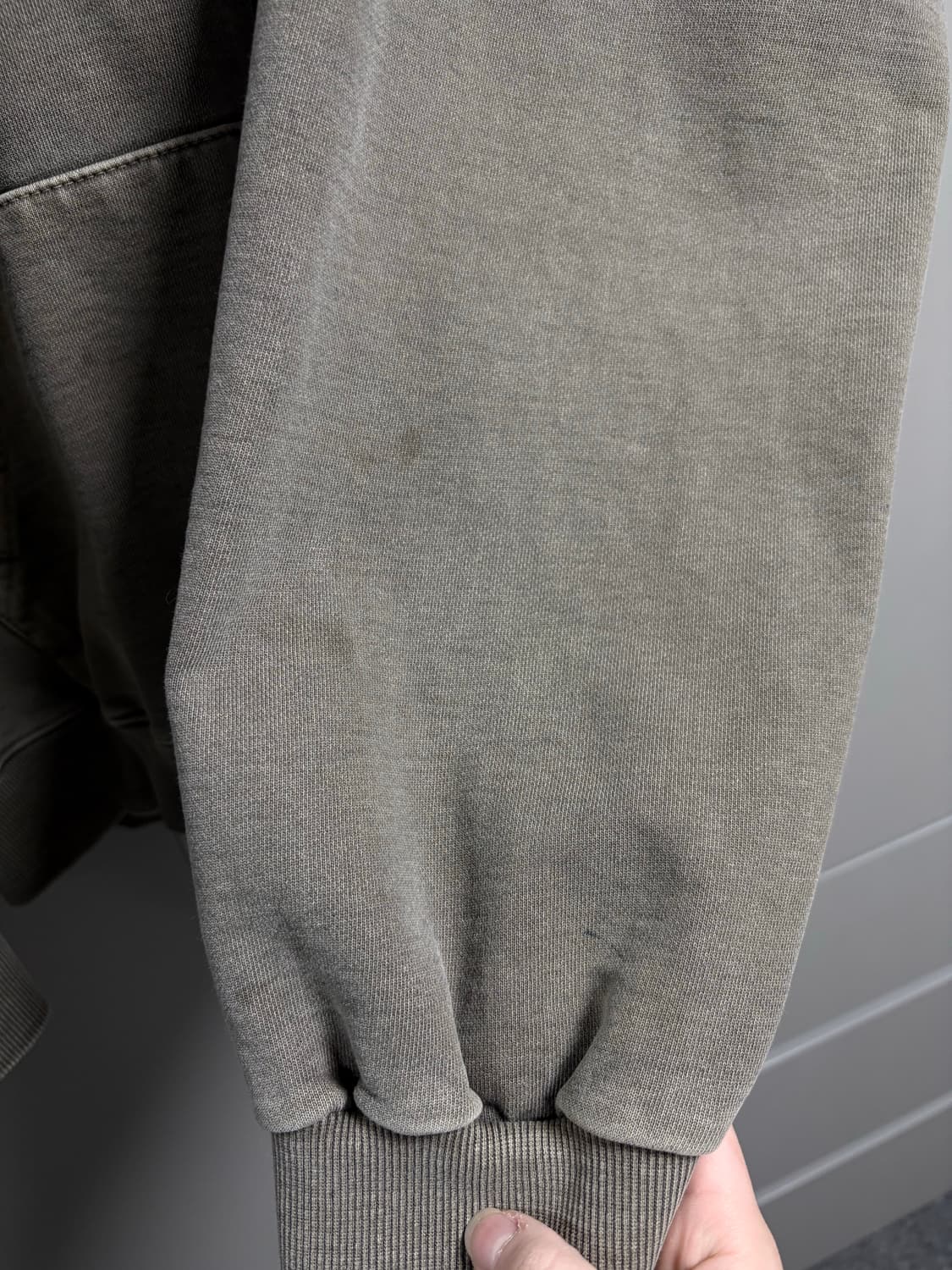 데우스 오버다이드 워싱 후드 카키 상품이미지3