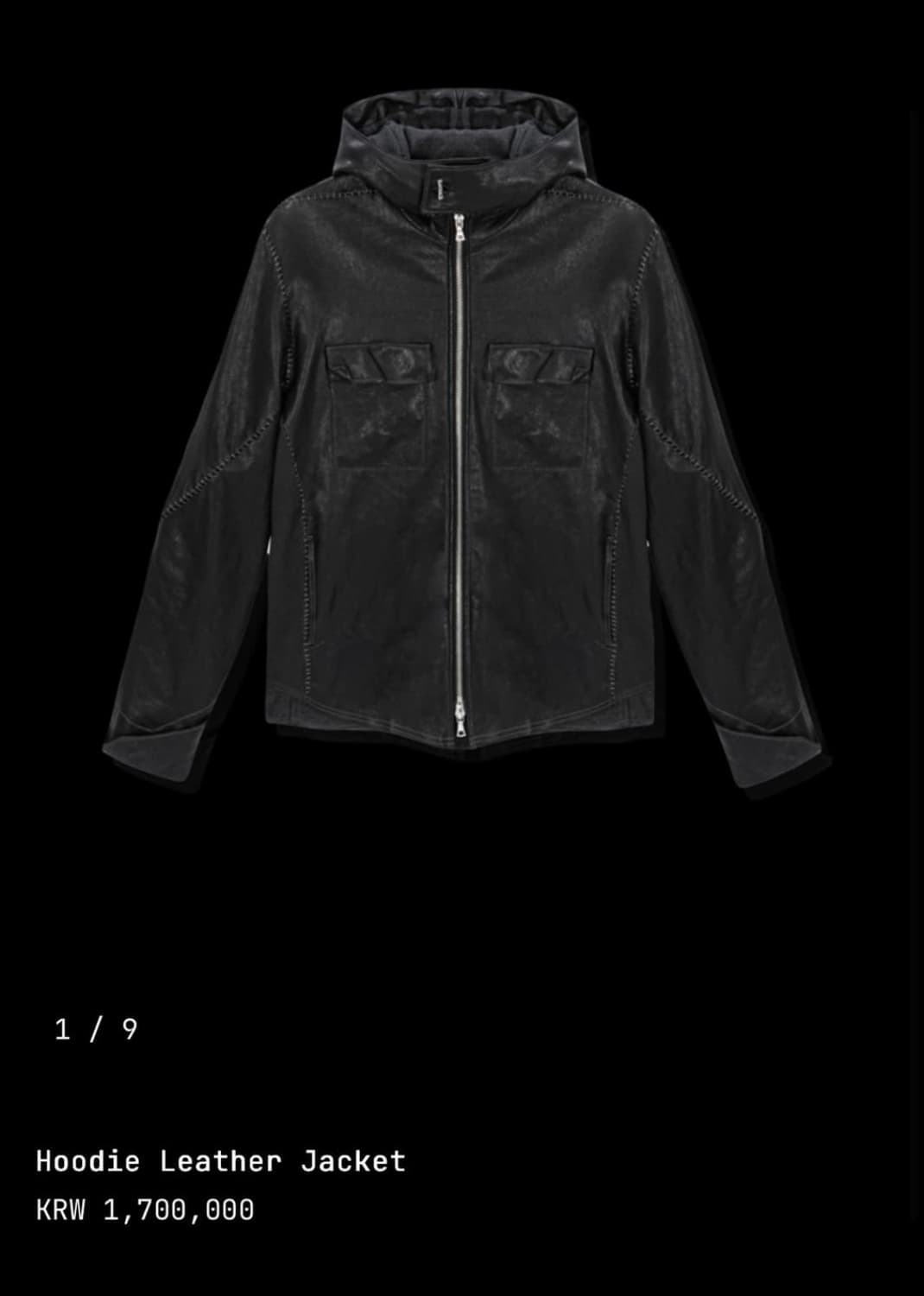 san 263-1 수소봉제 가죽 후디 자켓 상품이미지1