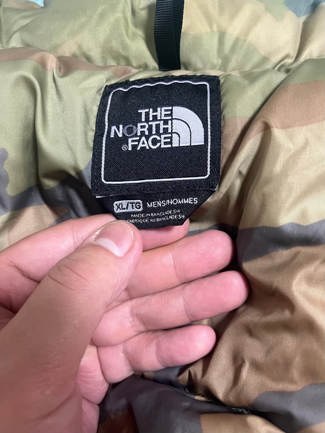 노스페이스 700 중앙로고 카모 패딩 조끼 베스트 XL 상품이미지8