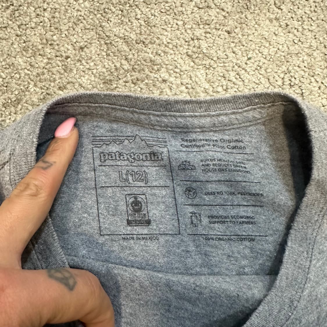 파타고니아 라인 로고 리스폰시빌리티 티셔츠 M 상품이미지2