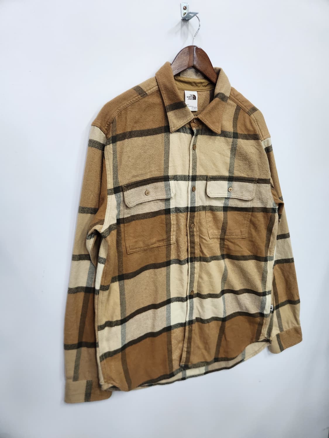 노스페이스 베이지 체크셔츠 상품이미지3
