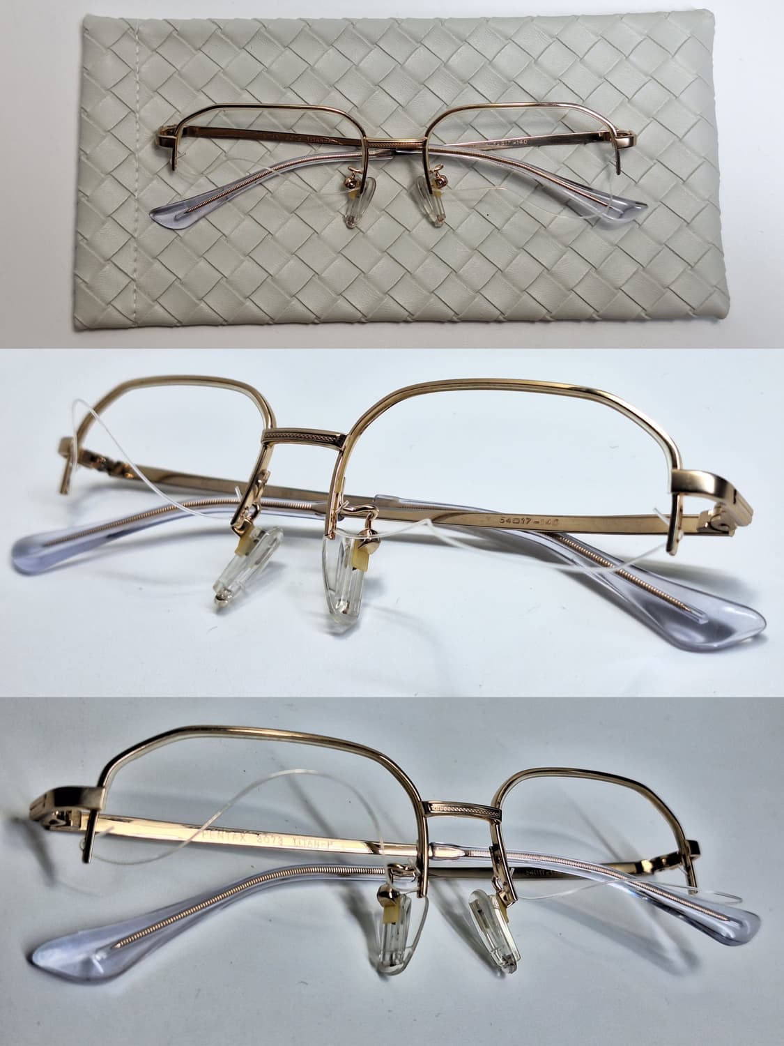90s 일본 빈티지 펜탁스 pentax 3073 티타늄 반무테 안경테 상품이미지2