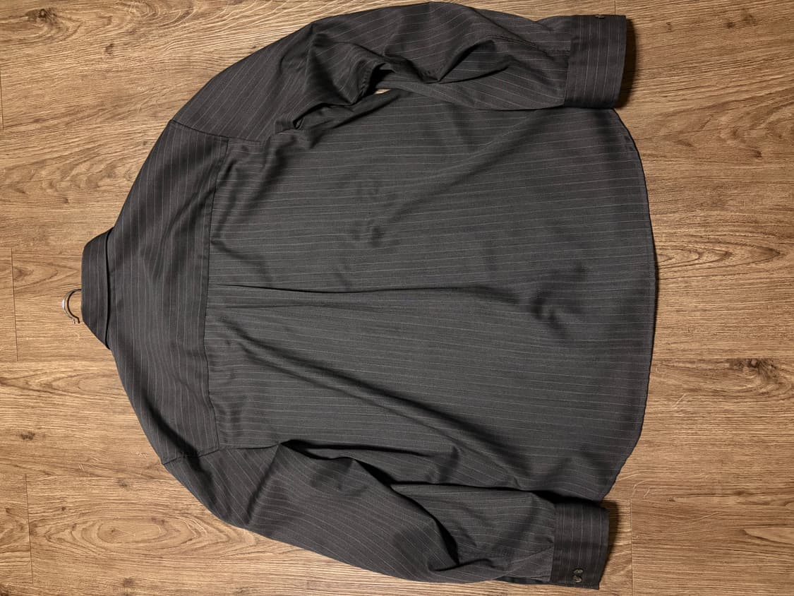 토니웩 스트라이프 셔츠 그레이 핀스트라이프 XL tonywack 상품이미지5