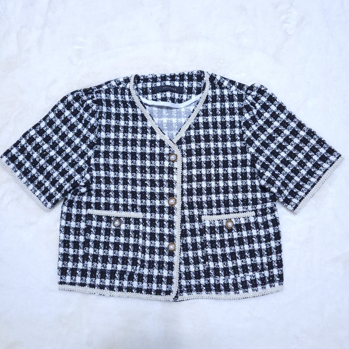 콜린코스 여성 트위드반팔자켓 F 0224 상품이미지1