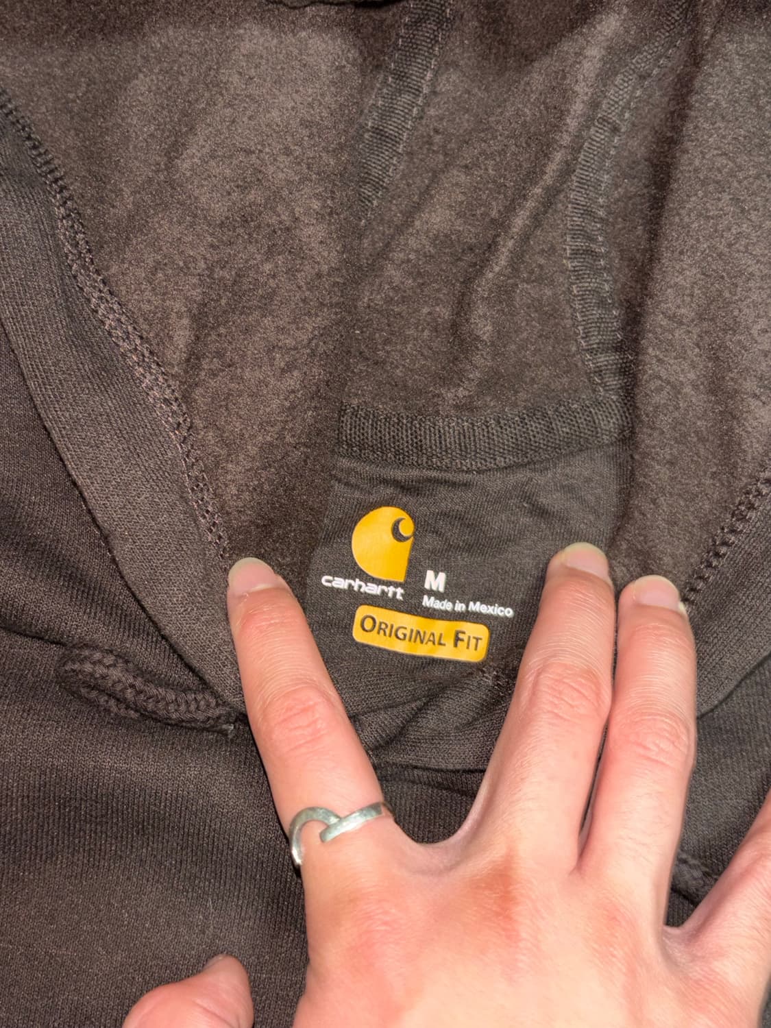 칼하트 오버핏 브라운 후드티 상품이미지8