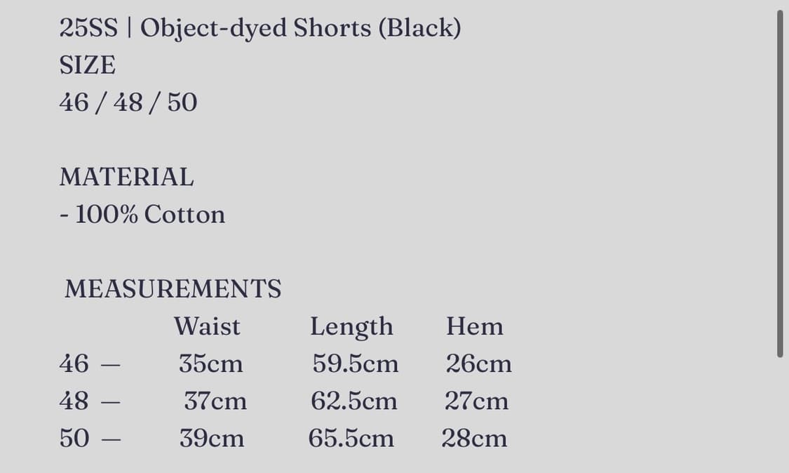 Object-dyed Shorts (Black) / Professor.E 상품이미지4