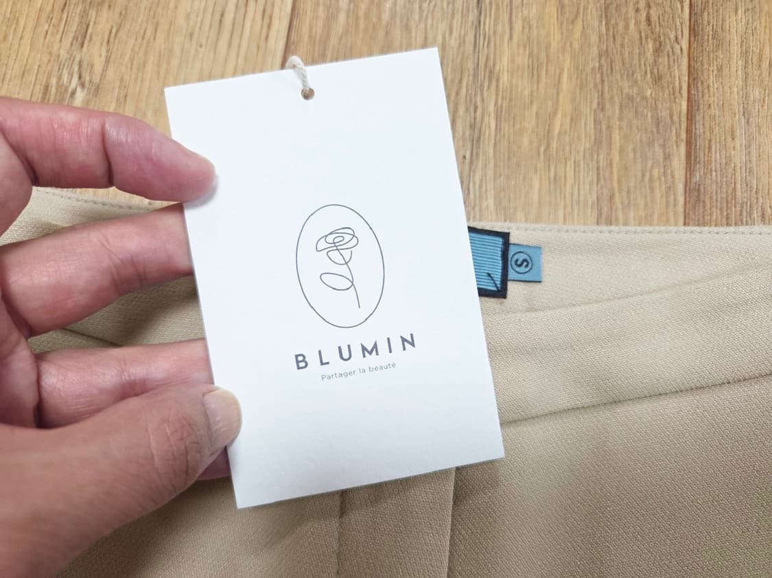 블루민(BLUEMIN) 베이지 반바지 55 새상품 상품이미지5