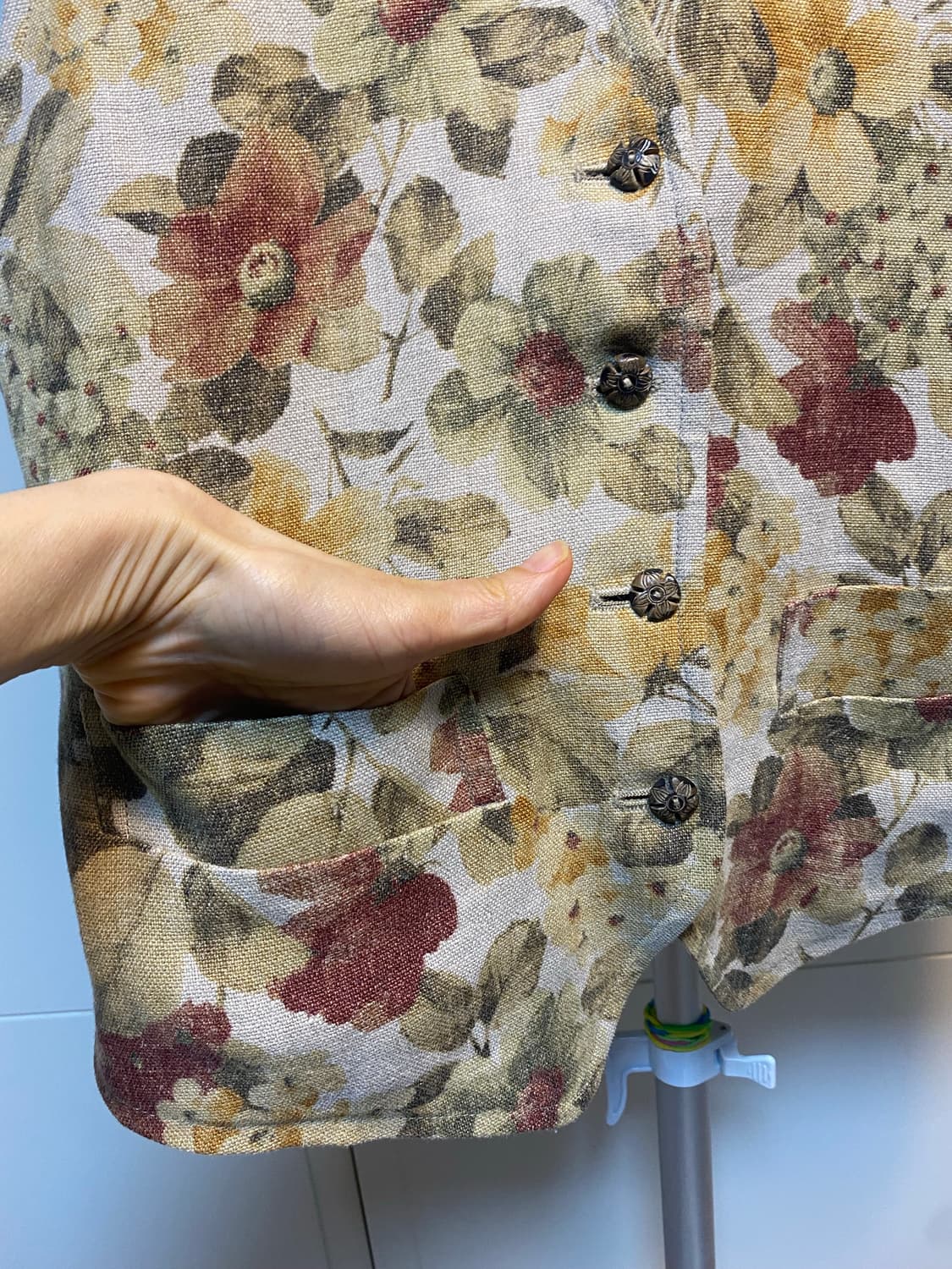 Atelier Doree 꽃무늬 빈티지 조끼 상품이미지3