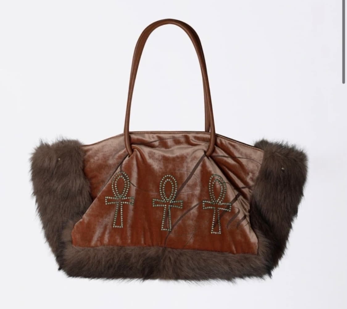 Sculptor Slouch Velvet Bag Burnt Orange 상품이미지3