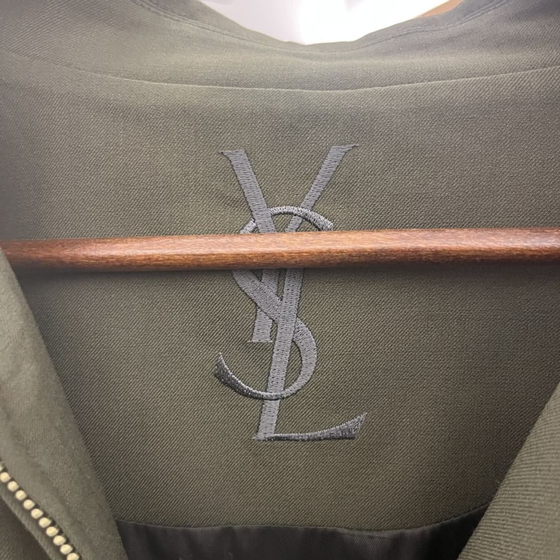 입생로랑 빈티지 테크웨어 말차카키 폴리쉘 블루종 자켓 110 C10378 상품이미지5