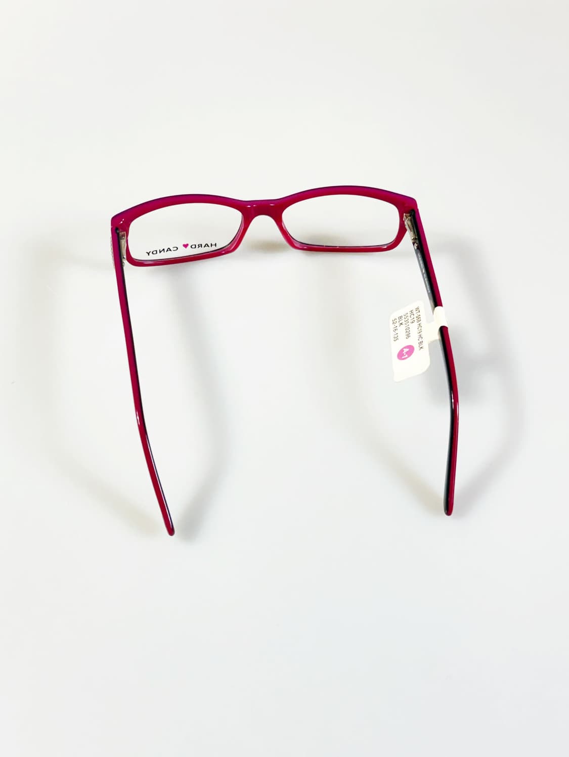 HARD CANDY 뿔테 스퀘어 블랙 핑크 투톤 빈티지 안경 상품이미지5