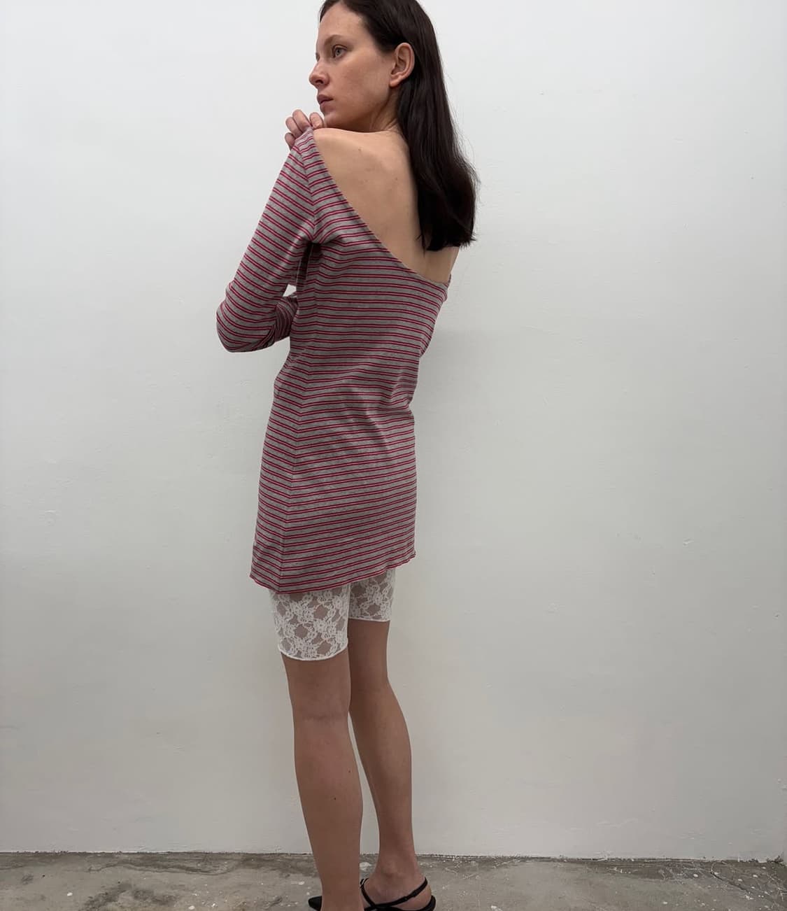저스트하우스BACKLESS DRESS, STRIPE 상품이미지3