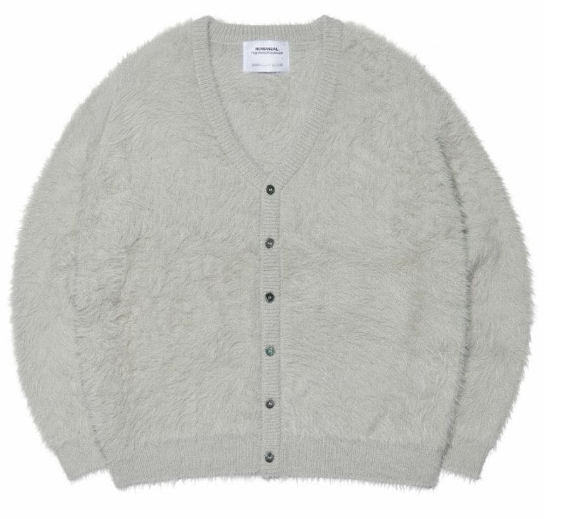 노매뉴얼 BULKY HAIRY CARDIGAN - LIGHT GRAY  상품이미지1