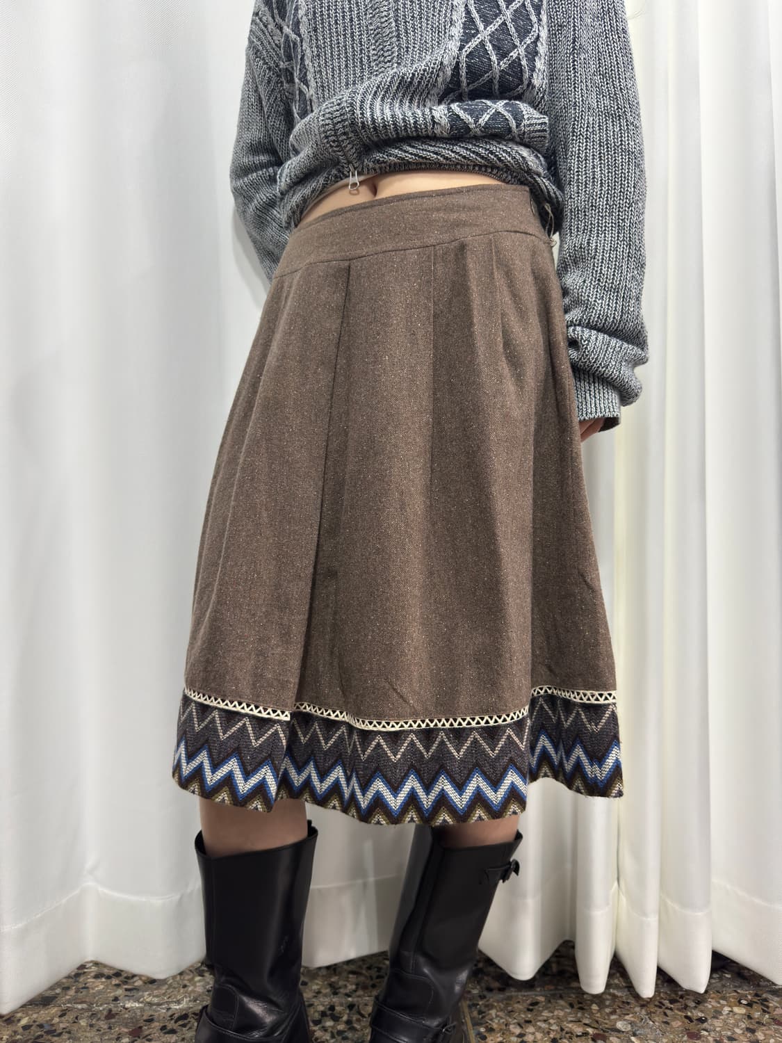 ethnic midi skirt 상품이미지1