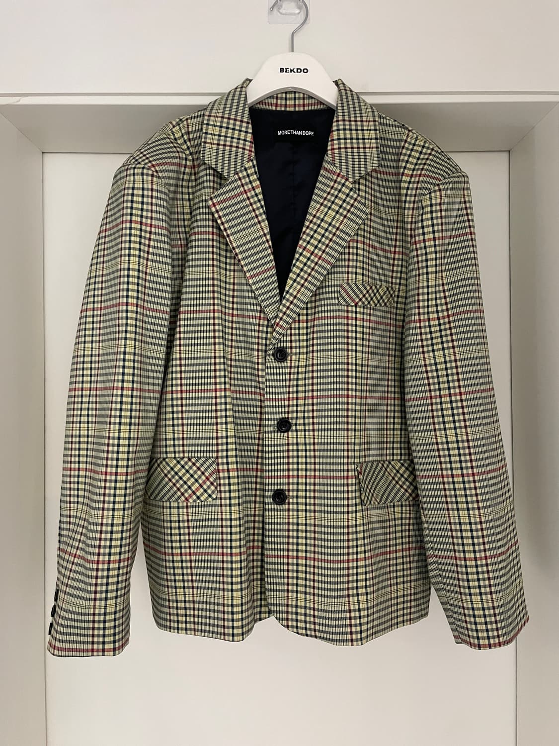 MORE THAN DOPE 몰댄돕 체크 블레이져 상품이미지1