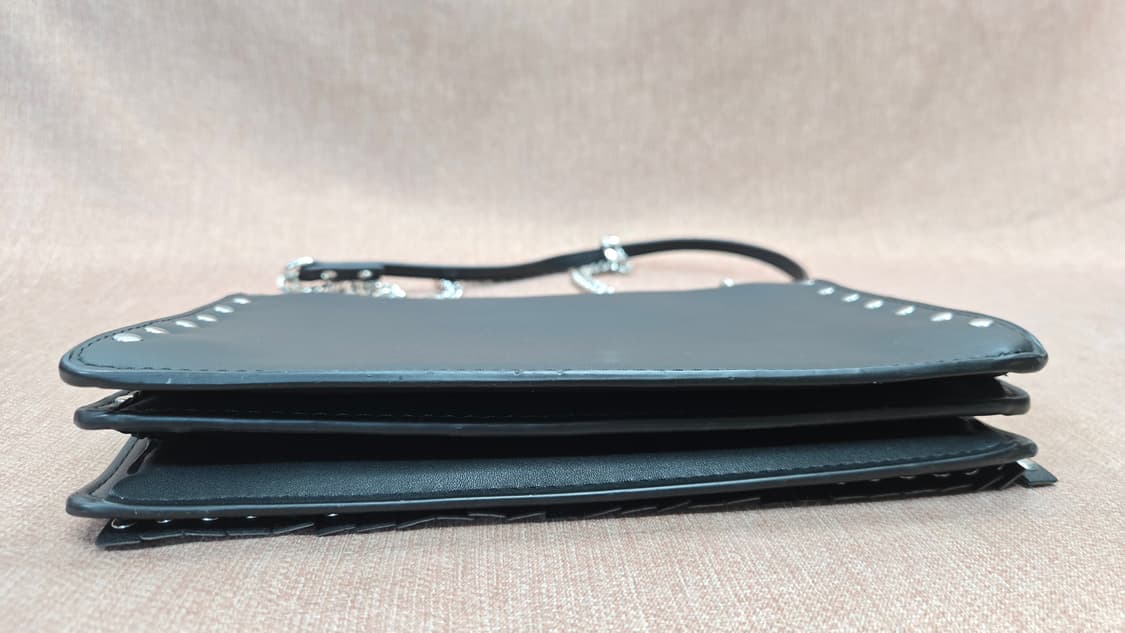 자라 블랙 체인 숄더백 스터드 장식 상품이미지3