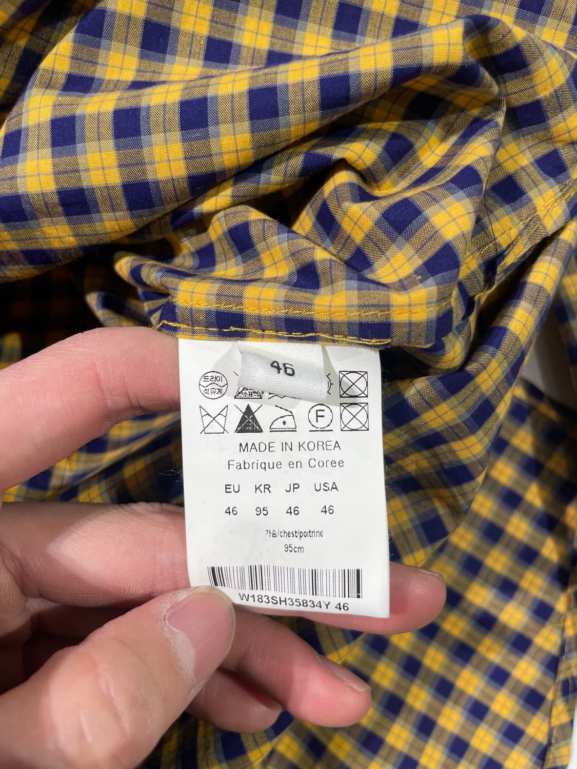 우영미 18S/S 백 커브 로고 체크 셔츠 상품이미지8