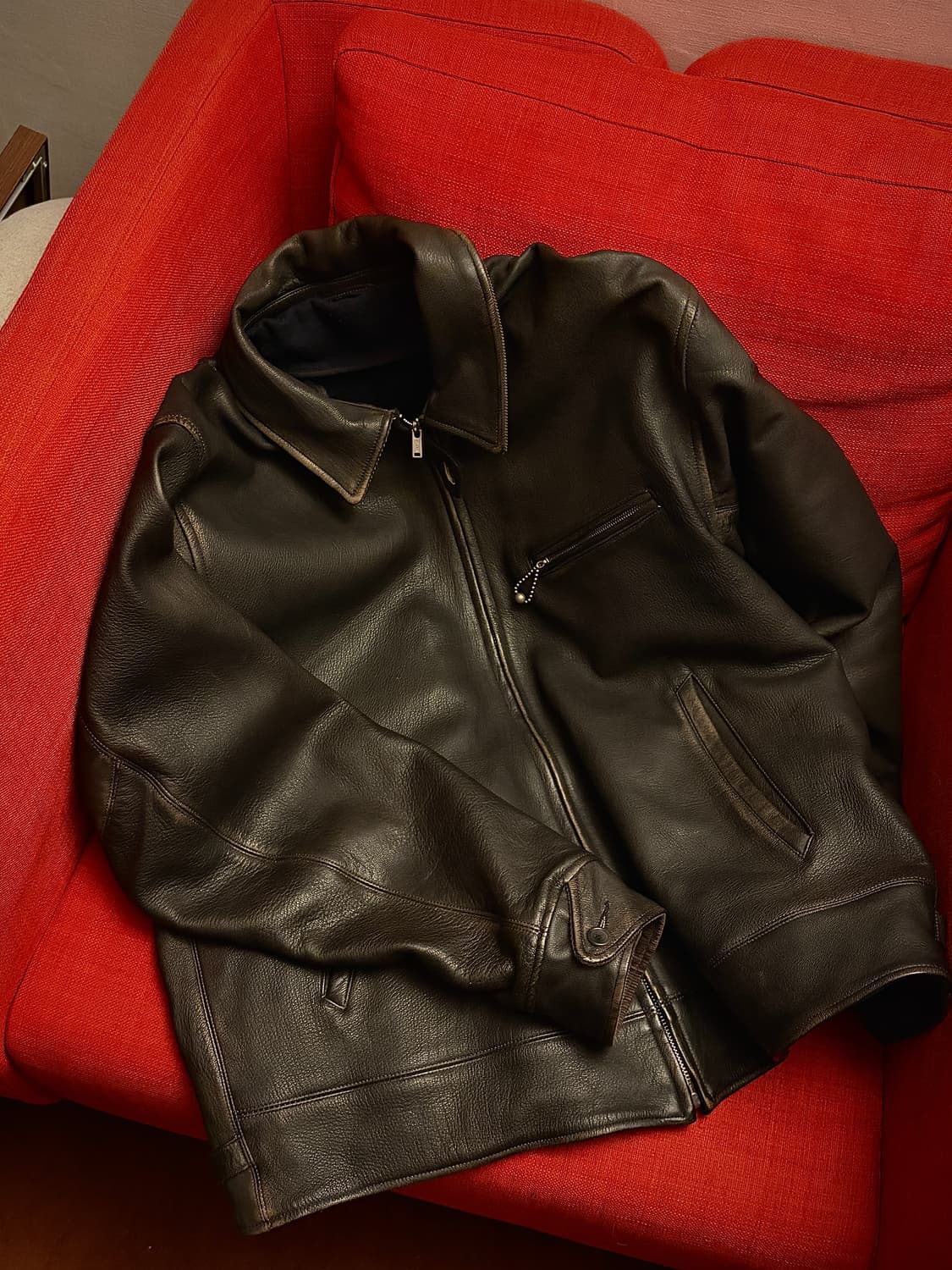 [40]올드조 헤라클레스 레더 자켓 파티나 브라운 상품이미지1