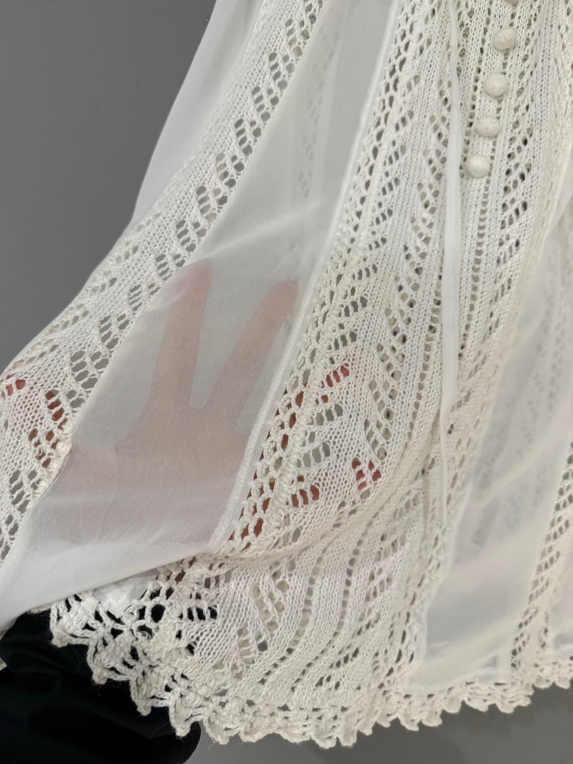 crochet layered button point midi skirt 상품이미지7