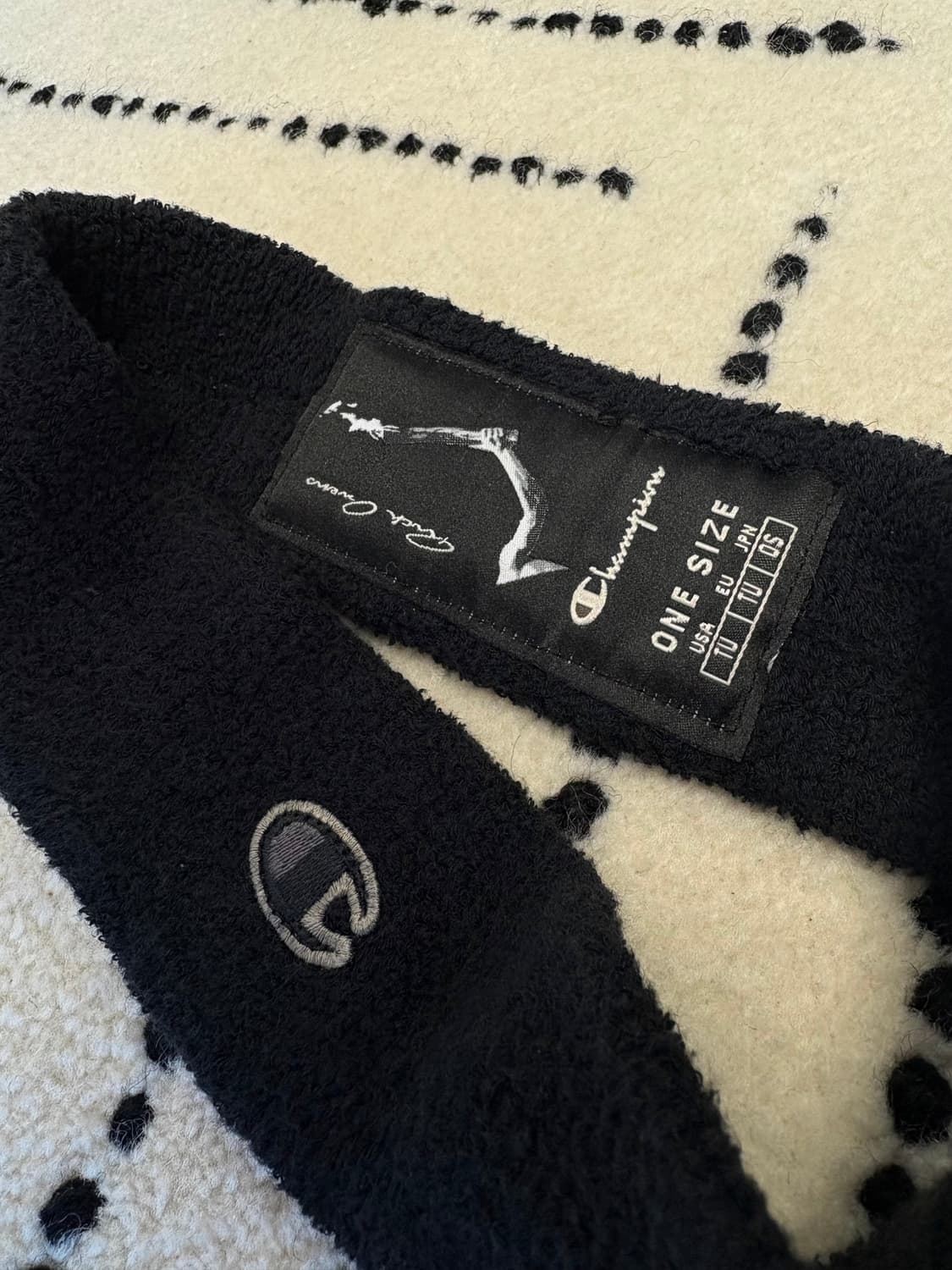 Rick Owens Black Champion 헤드밴드   상품이미지3