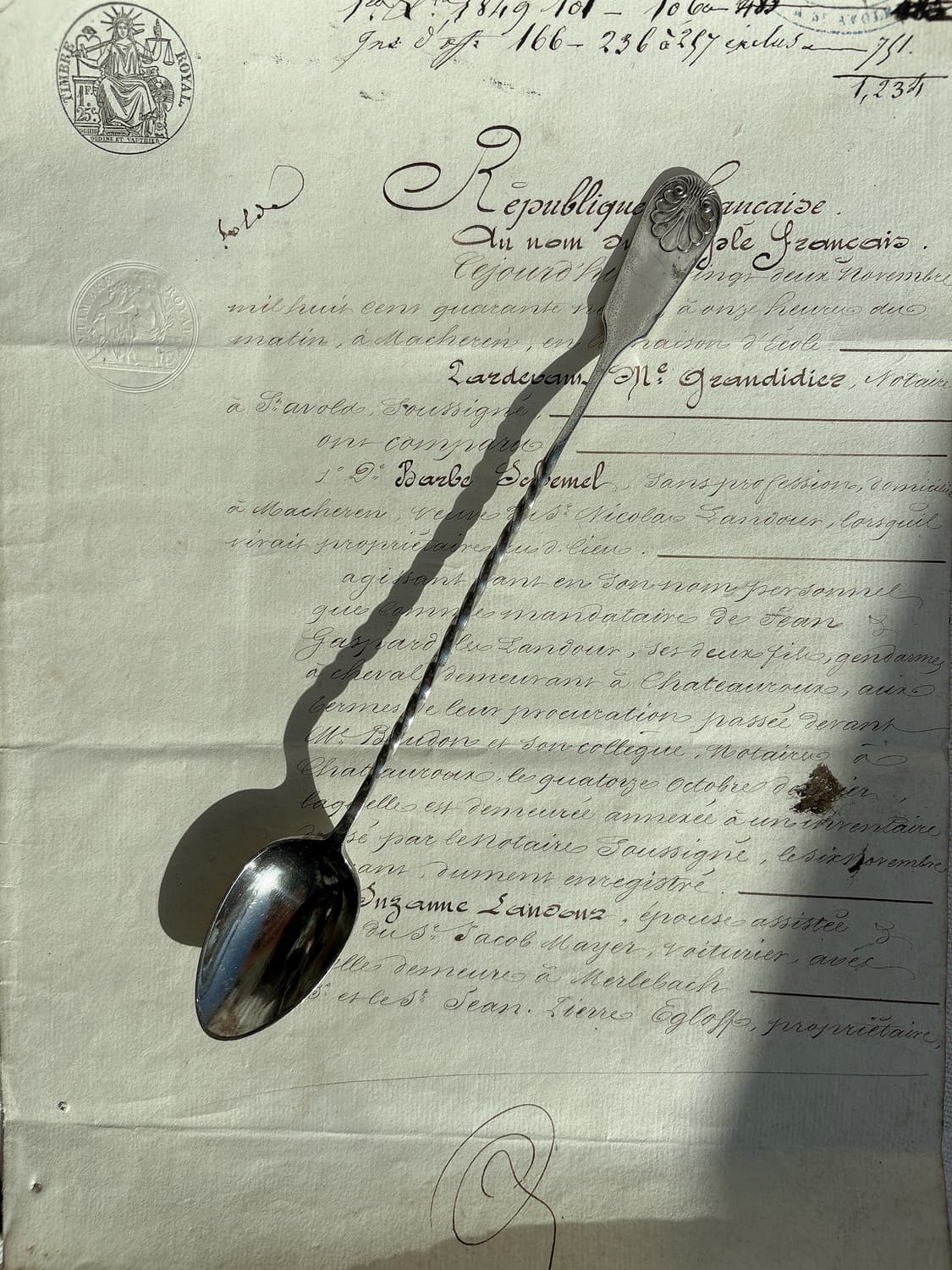 빈티지 Gold Lion cocktails 실버플레이트 칵테일스푼 상품이미지1