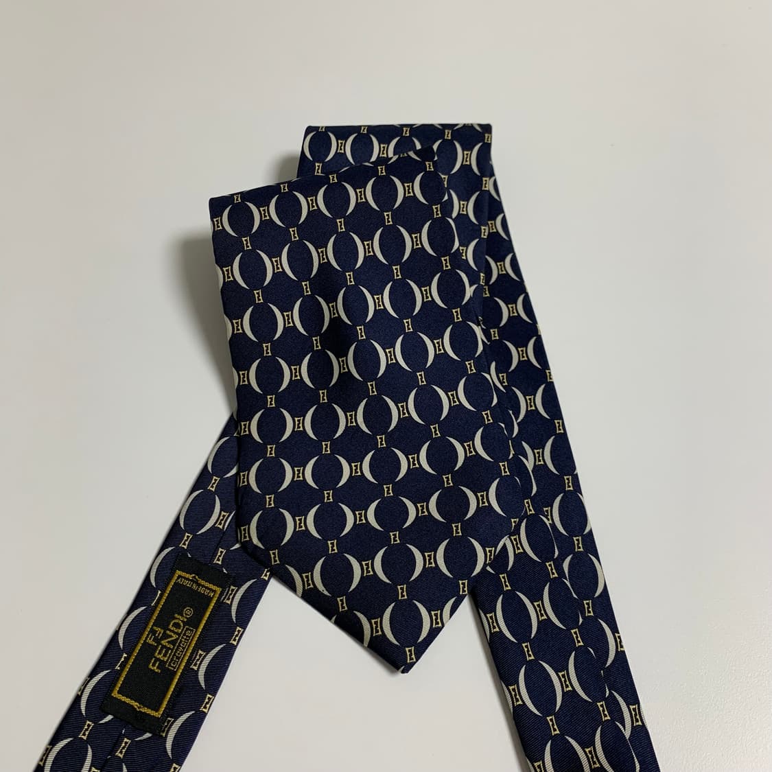 펜디(FENDI) FF모노그램 명품넥타이 네이비컬러 최상급 9.6cm 상품이미지10