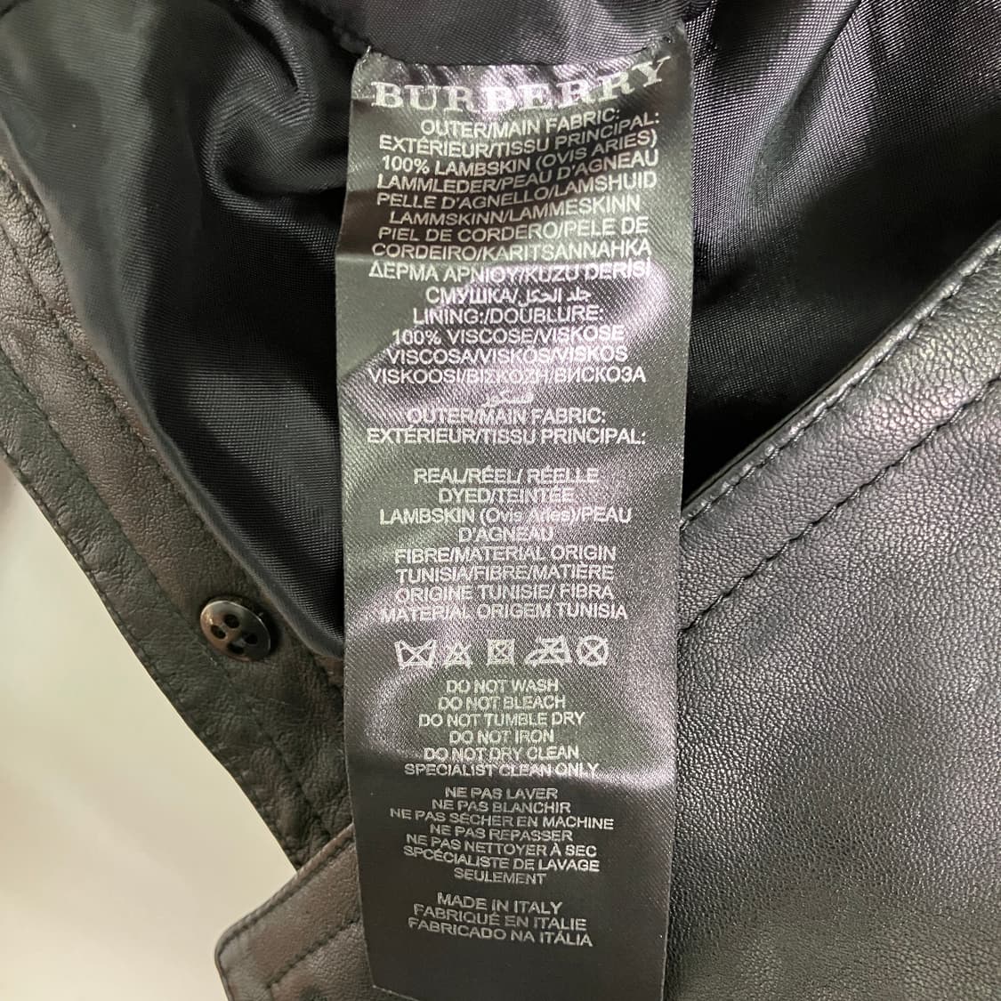 버버리 프로섬 블랙 크롭 레더 자켓 36 상품이미지10