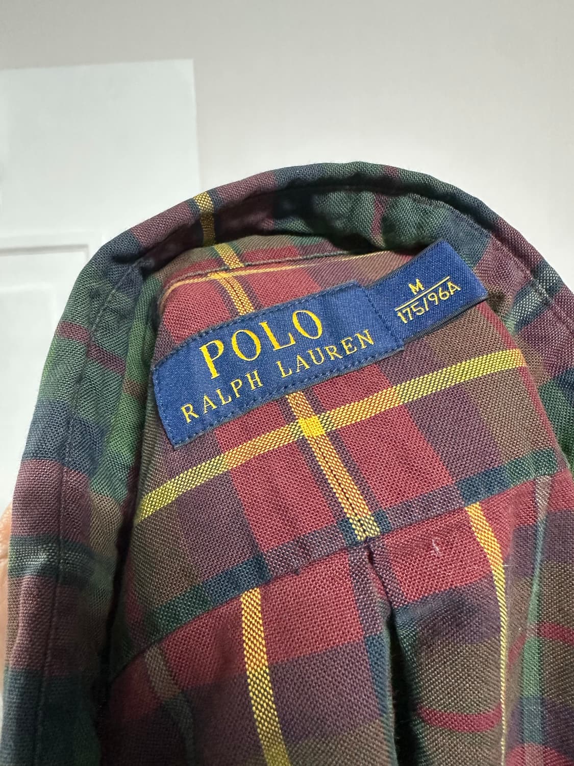 폴로 랄프로렌 레더패치 체크 셔츠 상품이미지3