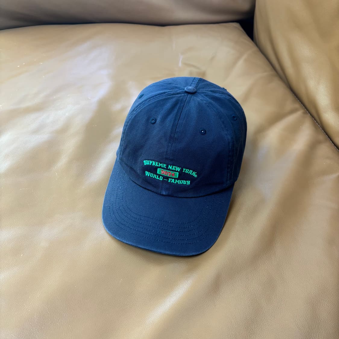 슈프림 6패널 볼캡 모자 24SS 뉴욕 아크 네이비 상품이미지1