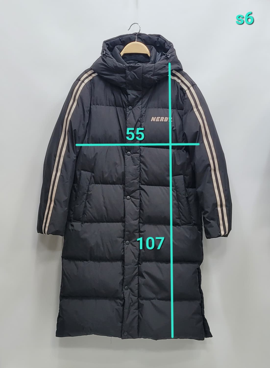 NERDY 널디 백로고 후드 다운 롱 패딩 / S
 상품이미지10