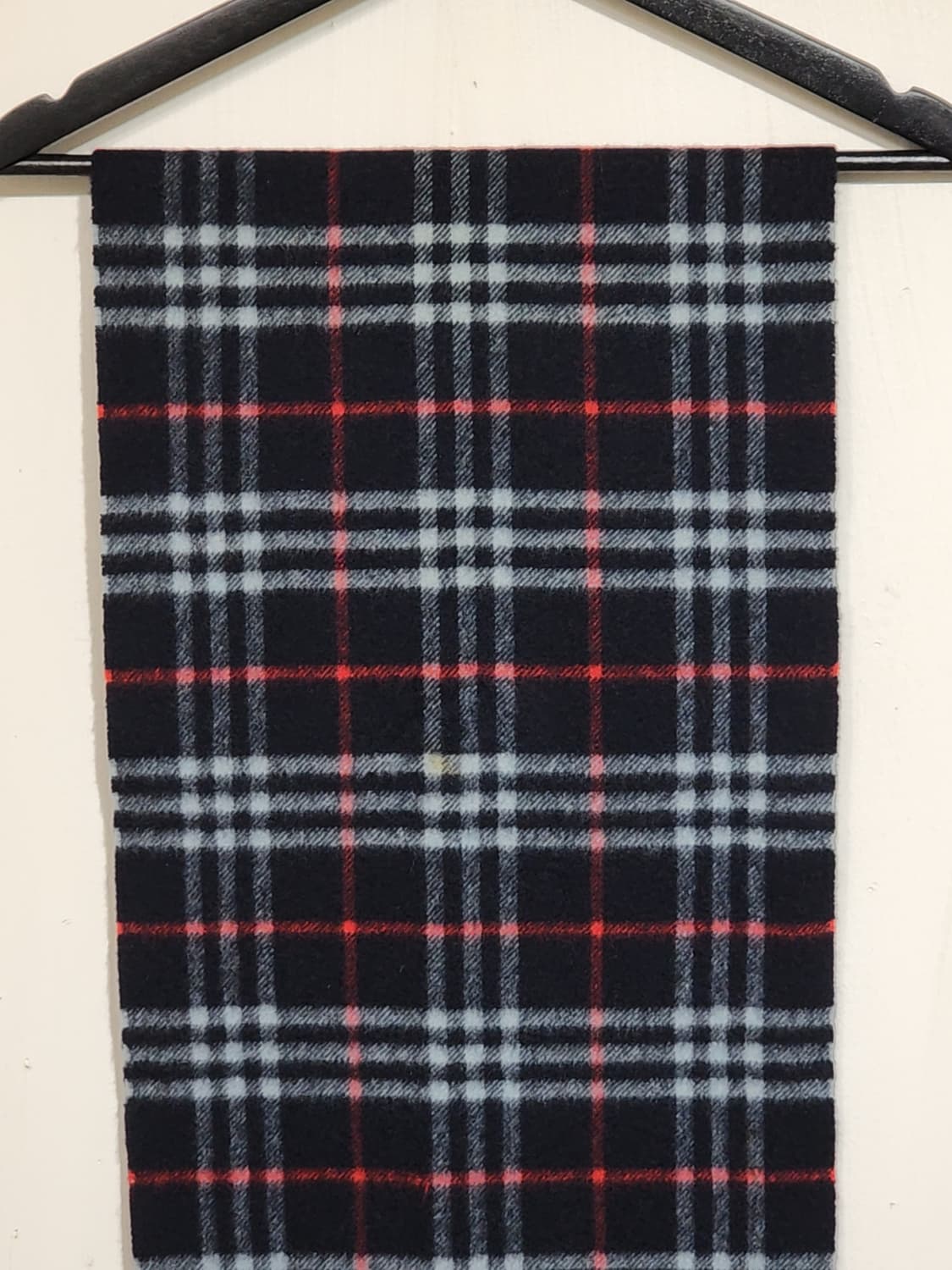 (정품) 버버리 캐시미어 목도리 네이비 체크 머플러 영국판  상품이미지2