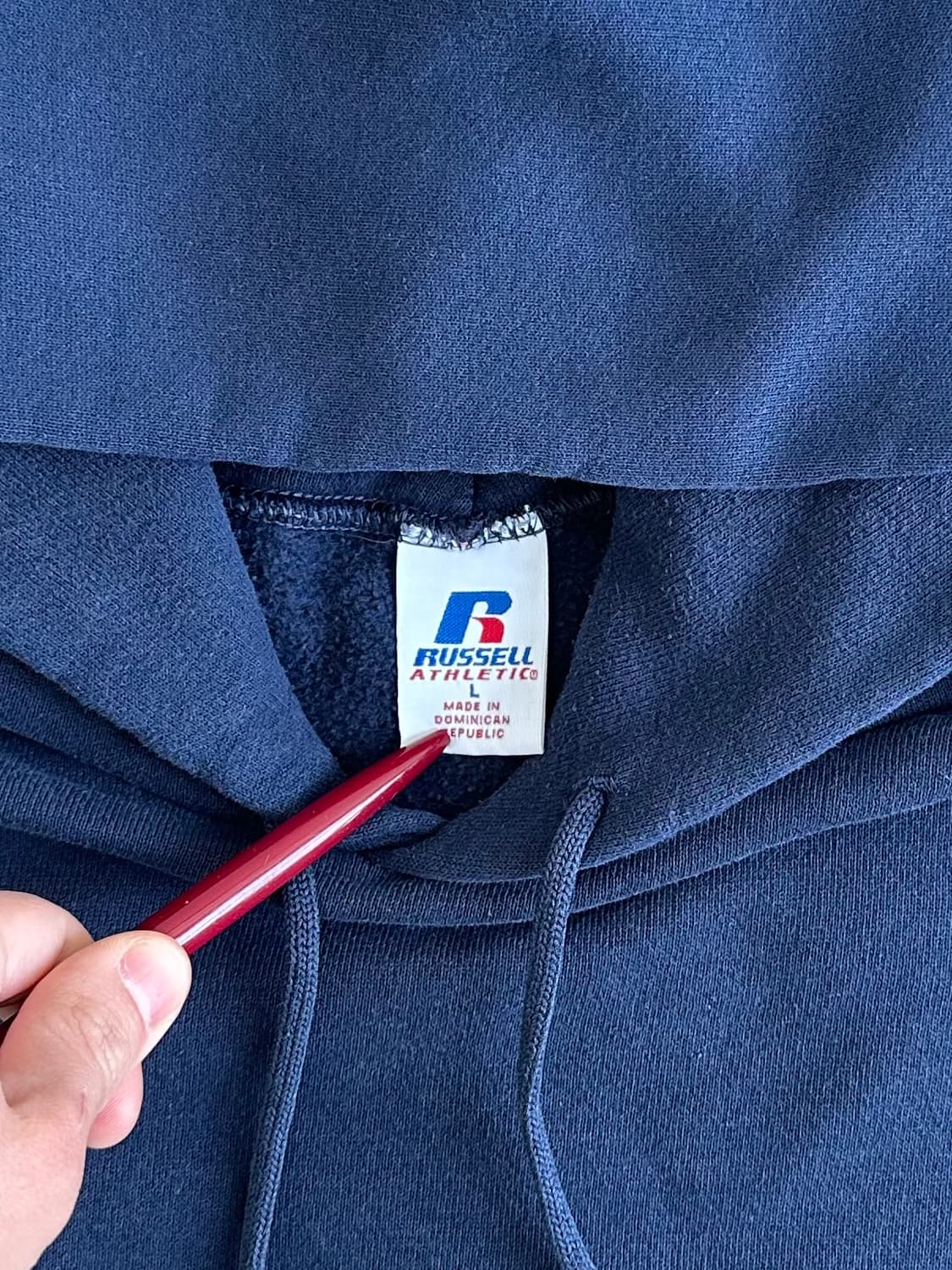 00s 빈티지 러셀 후드 네이비 L 상품이미지6